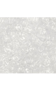 Glass seed beads 8/0 (3mm) Transparent crystal